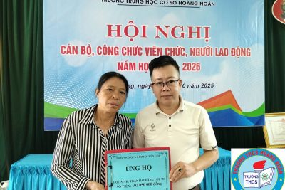 Trường THCS Hoàng Ngân phát động ủng hộ học sinh Trần Hải Đăng 7B bị tai nạn